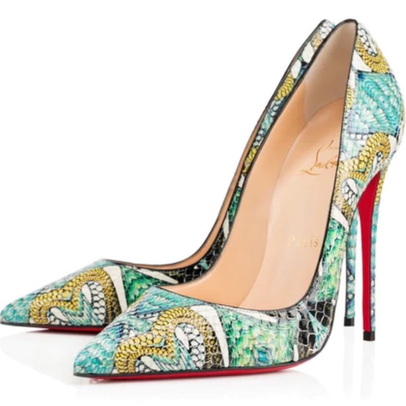 Christian Louboutin So Kate 120 Python Inferno - Picture 1 of 6
